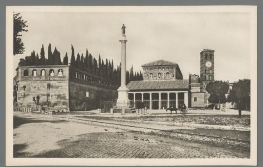 Rome. Basilica of San Lorenzo fuori le Mura. Facade