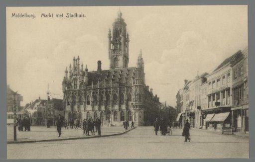 Middelburg. Market with Town Hall