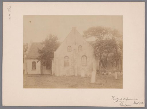Saint Nicholas Church on Vlieland with some gravestones