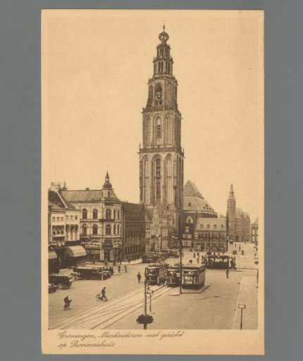Groningen, Martini Tower with view of the Provincial Government Building