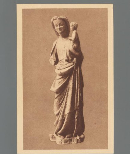 French School, first half of the 14th century. Madonna, walnut