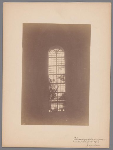 Painted window in the Dutch Reformed Oosterkerk in Zaandam