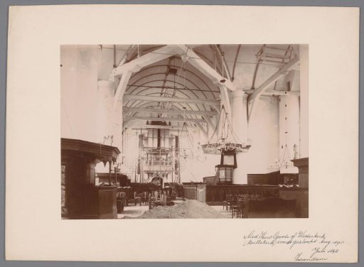 Interior of the Westzijde Church or Bullekerk in Zaandam