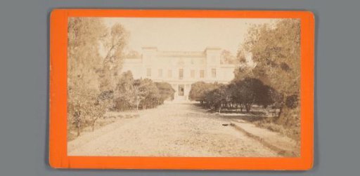 View of a country house seen from a garden