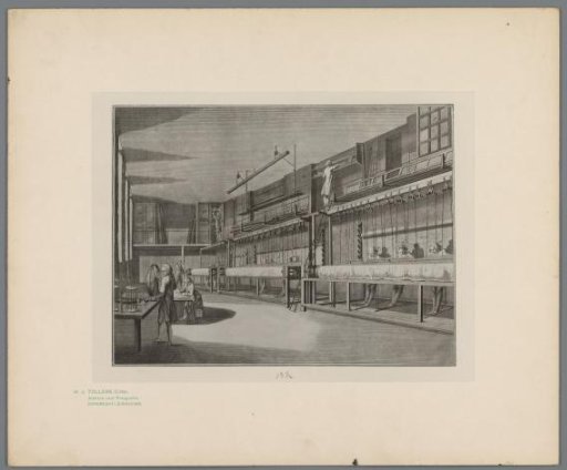 Photographic reproduction of a print of a weaving mill