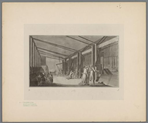 Photographic reproduction of a print of a spinning mill