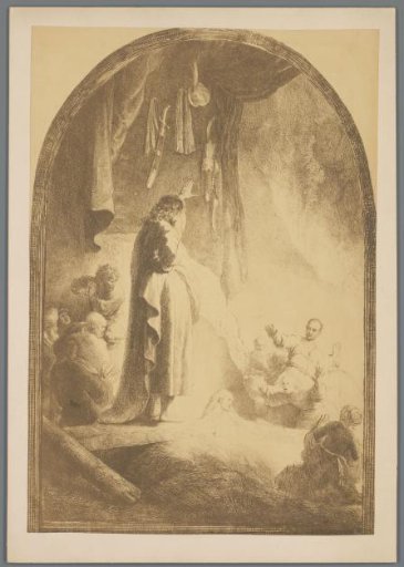Photographic reproduction of the print The Raising of Lazarus by Rembrandt van Rijn