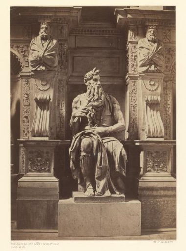 Statue of Moses with the Stone Tablets by Michelangelo in San Pietro in Vincoli, Rome
