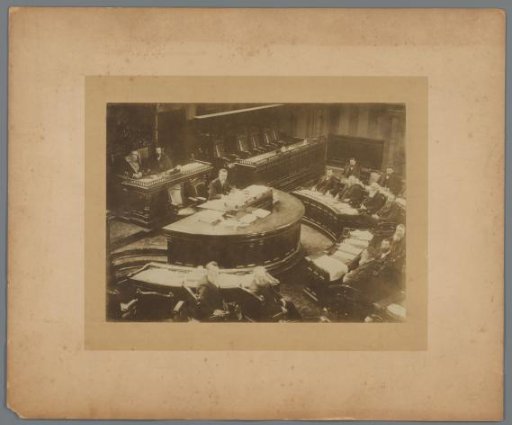 Assembly hall with representatives or council members