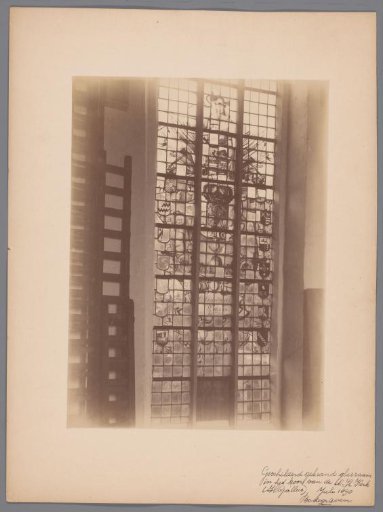 Painted window in the St. Gallus Church in Bodegraven