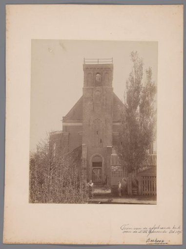 View of the Village Church in Boskoop after the fire of 1895