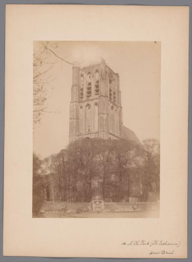 View of the Great or Saint Catherine's Church in Brielle