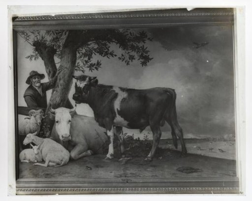 Photographic reproduction of the painting The Bull by Paulus Potter