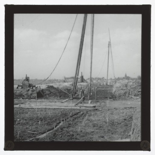 View of a construction site, South Holland