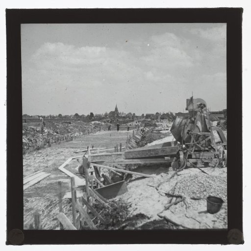 View of a construction site, South Holland