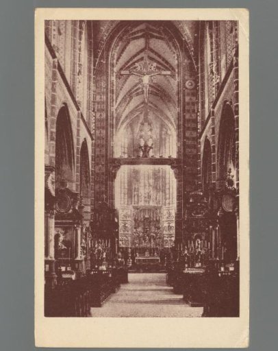 Interieur van de Mariakerk te Krakau