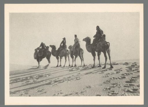 Mongolian riders in the Gobi Desert