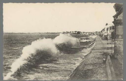 St. Malo. The Breakwater in Rough Weather