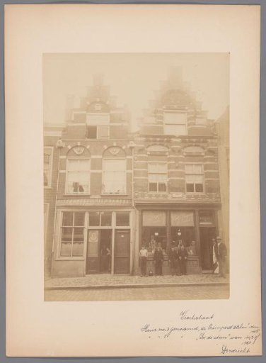Facades of Visstraat 3-5 in Dordrecht