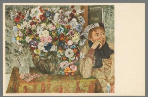 Woman with Chrysanthemums