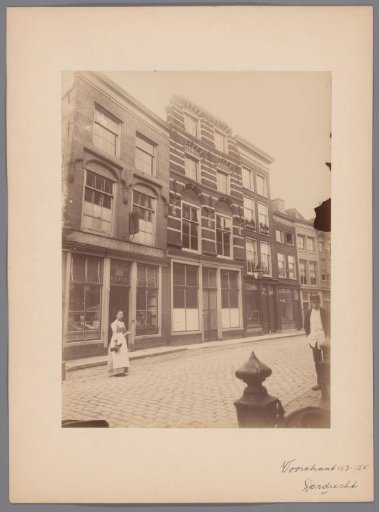 Buildings on the Voorstraat 153-155 in Dordrecht