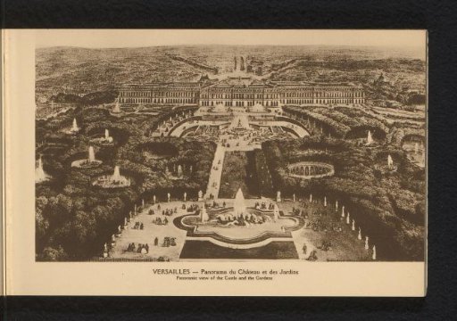 Versailles. Panorama of the Castle and the Gardens