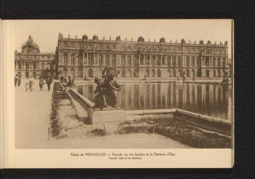 Palace of Versailles. Facade towards the Gardens and the Water Parterre