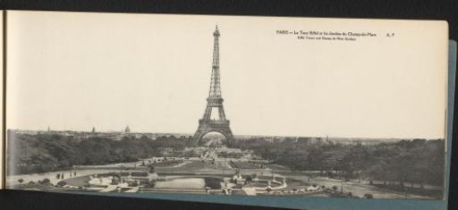Paris. The Eiffel Tower and the Gardens of the Champ-de-Mars