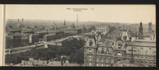 Paris. Panorama of the Eight Bridges