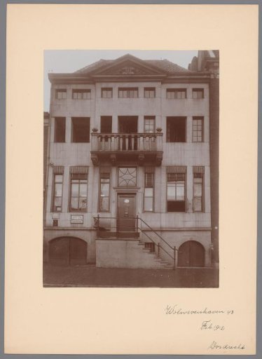 Facade of Wolwevershaven 43, Dordrecht