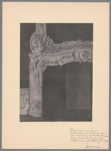Detail of a marble mantelpiece
