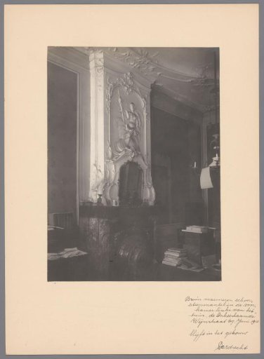Interior with a marble mantelpiece