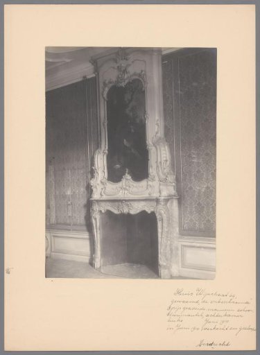 Interior with a marble mantelpiece