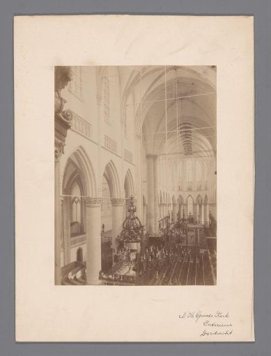 Interior of the Great or Our Lady's Church in Dordrecht