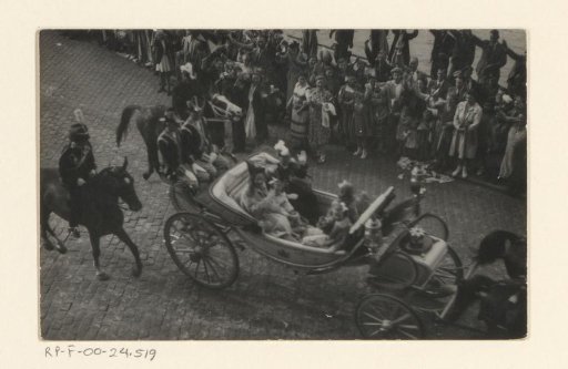 The Royal Family in an open carriage