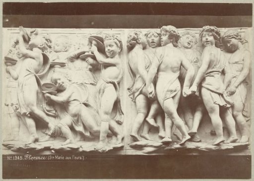 High Relief from the Choir of the Cathedral in Florence, with Young Singers and Dancers, by Luca della Robbia