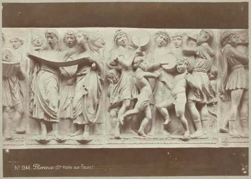 High Relief from the Choir of the Cathedral in Florence, with Young Singers and Dancers, by Luca della Robbia