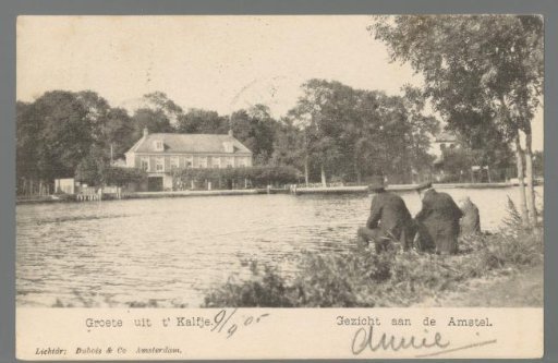 Greetings from 't Kalfje. View of the Amstel.