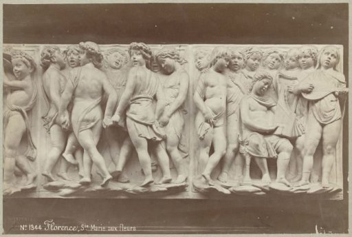 High Relief from the Choir of the Cathedral in Florence, with Young Singers and Dancers, by Luca della Robbia