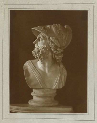 Photographic Reproduction of a Bust of Menelaus in the Collection of the Vatican Museums