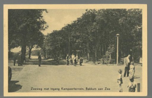 Seawalk with entrance to Campsite. Bakkum aan Zee