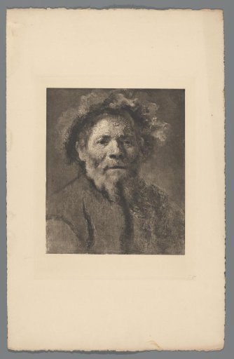 Reproduction of the painting Study of an Old Man by Rembrandt van Rijn
