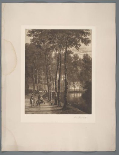 Reproduction of the painting The Birch Avenue by Jan Hackaert