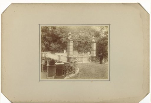 Entrance gate of the Driemansbrug to the Valkhofpark in Nijmegen