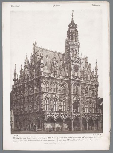 View of the Town Hall of Oudenaarde, Belgium