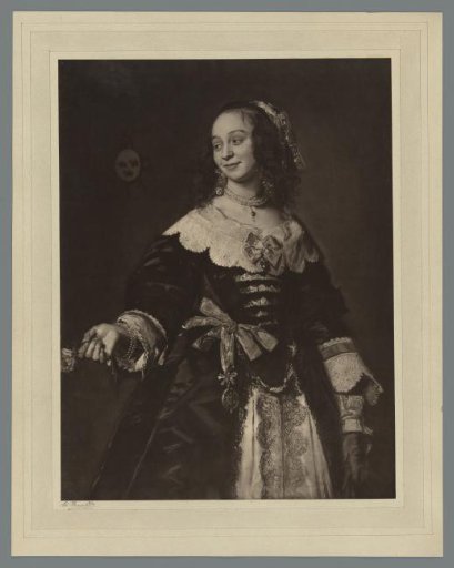 Photographic reproduction of a painted portrait of Isabella Coymans by Frans Hals