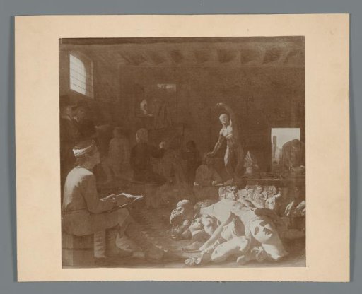 Photographic reproduction of the painting A Painter's Studio by Michael Sweerts