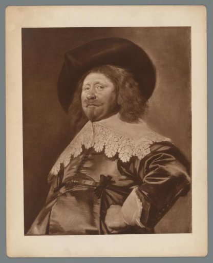 Photographic reproduction of a painted portrait of Claes Duyst van Voorhout by Frans Hals