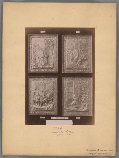 Photographic reproduction of four reliefs depicting the four seasons