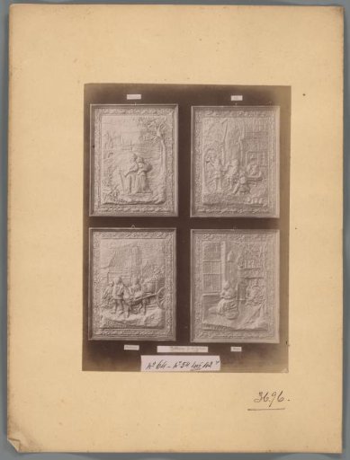 Photographic reproduction of four reliefs depicting the four seasons